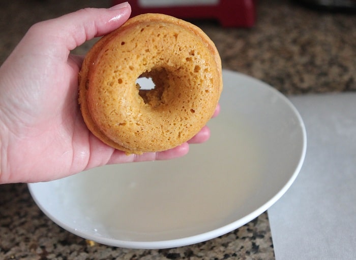 Baked Pumpkin Ice Cream Glazed Donuts