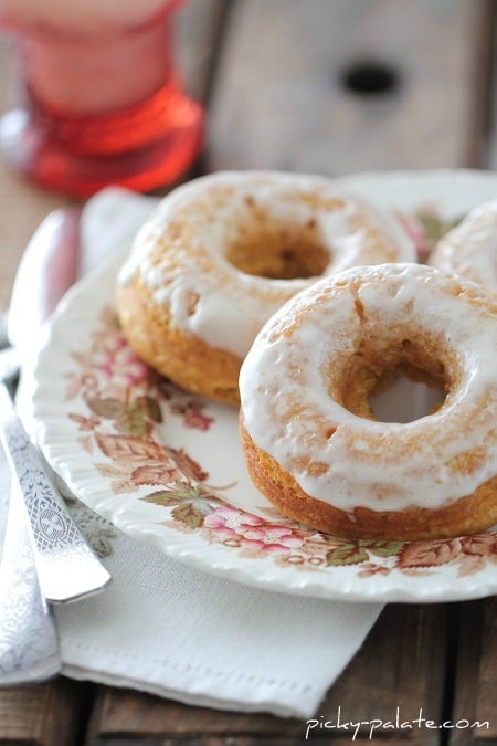 Baked Pumpkin Ice Cream Glazed Donuts