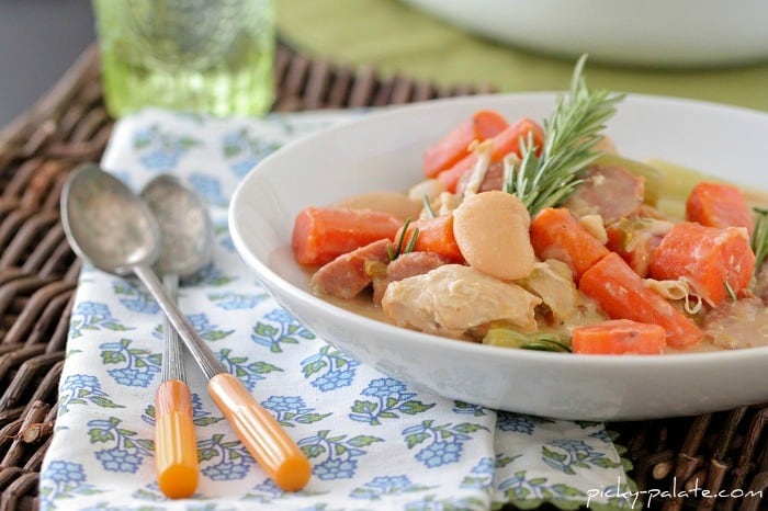 Image of Chicken Stew with Sausage & White Beans