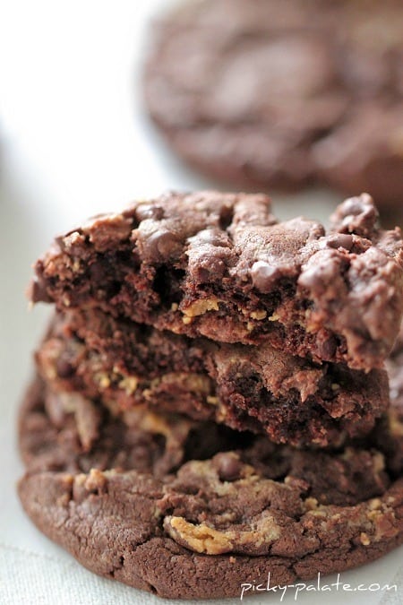 Image of Chocolate Cake Reese's Peanut Butter Chunk Cookies