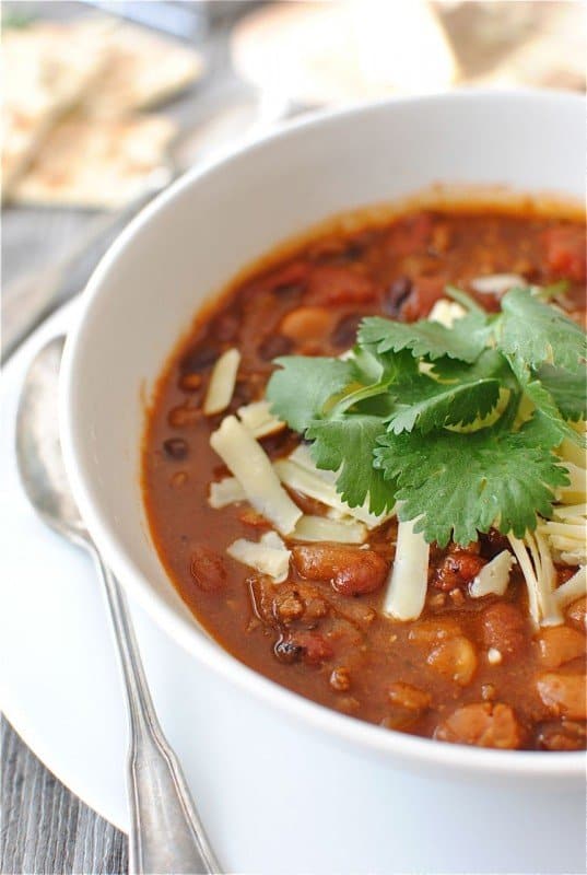 Image of a Bowl of Classic Beef and Bean Chili