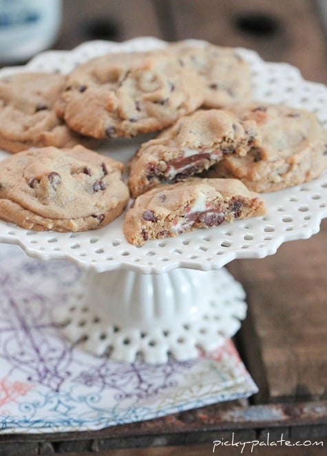 Image of Raspberry Peanut Butter Chocolate Chip Cookies