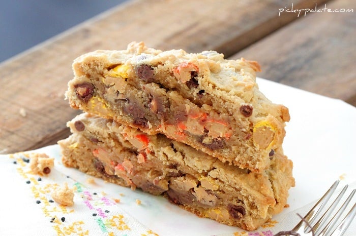 Image of Two Giant Peanut Butter Reese's Pieces Cookies