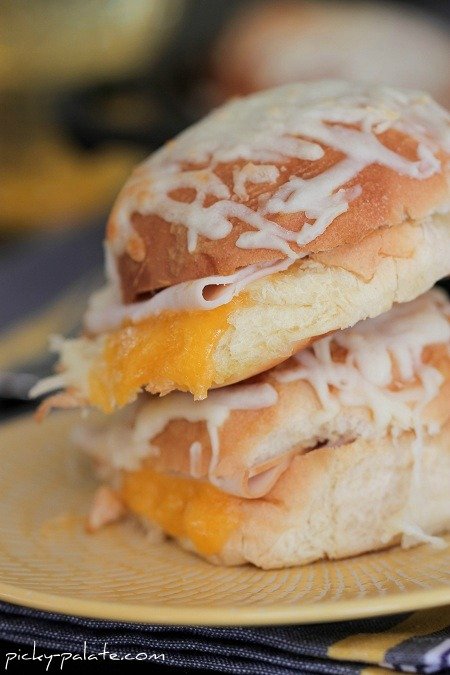Image of Hot Ham and Cheese Skillet Sandwiches, Stacked
