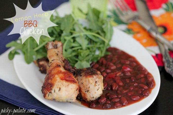 Image of Lemon Herb BBQ Chicken with Sweet Mesquite Beans