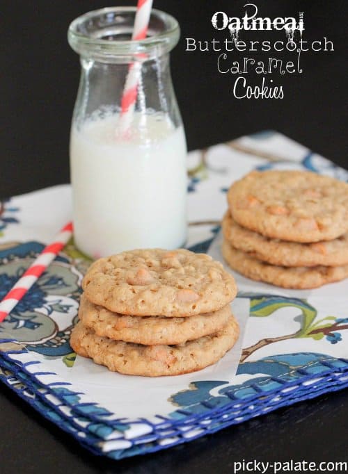 Oatmeal Butterscotch Caramel Cookies | Easy Oatmeal Cookies Recipe