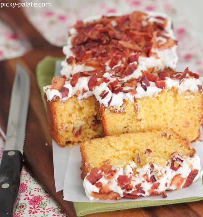 Image of Pancakes and Bacon Cake Slices