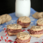 Image of Mini Peanut Butter and Chocolate Buttercream Cookie Sandwiches