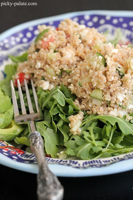 Quinoa Tabbouleh Arugula Salad | Lebanese Salad Recipe