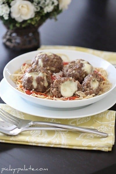 Image of Mozarella Stuffed Meatballs