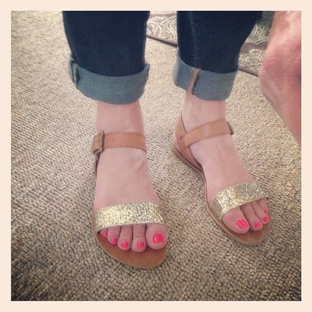 Gold Sparkle Sandals from Target