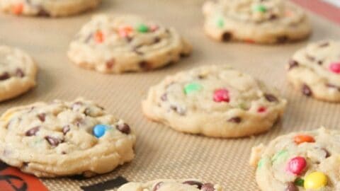 Big Soft M&M Cookies Recipe - Pinch of Yum