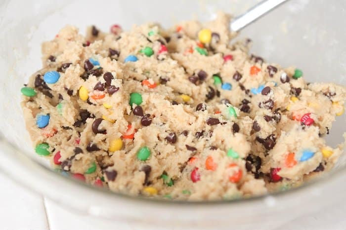 cookie dough for M and M Cookies
