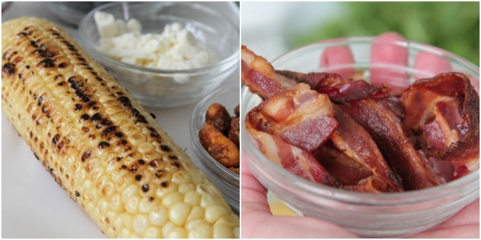 Charred corn and Bacon