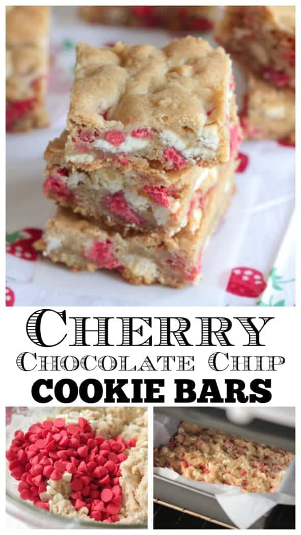 Cherry Chocolate Chip Cookie Bars - Picky Palate - Cookie Bar Recipes