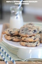 Maple and Blueberry Pancake White Chocolate Chip Cookies