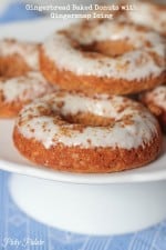 Gingerbread Baked Donuts with Gingersnap Icing