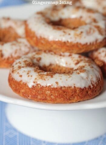 Gingerbread Baked Donuts with Gingersnap Icing