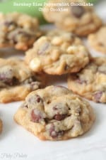 Hershey Kiss Peppermint Chocolate Chip Cookies