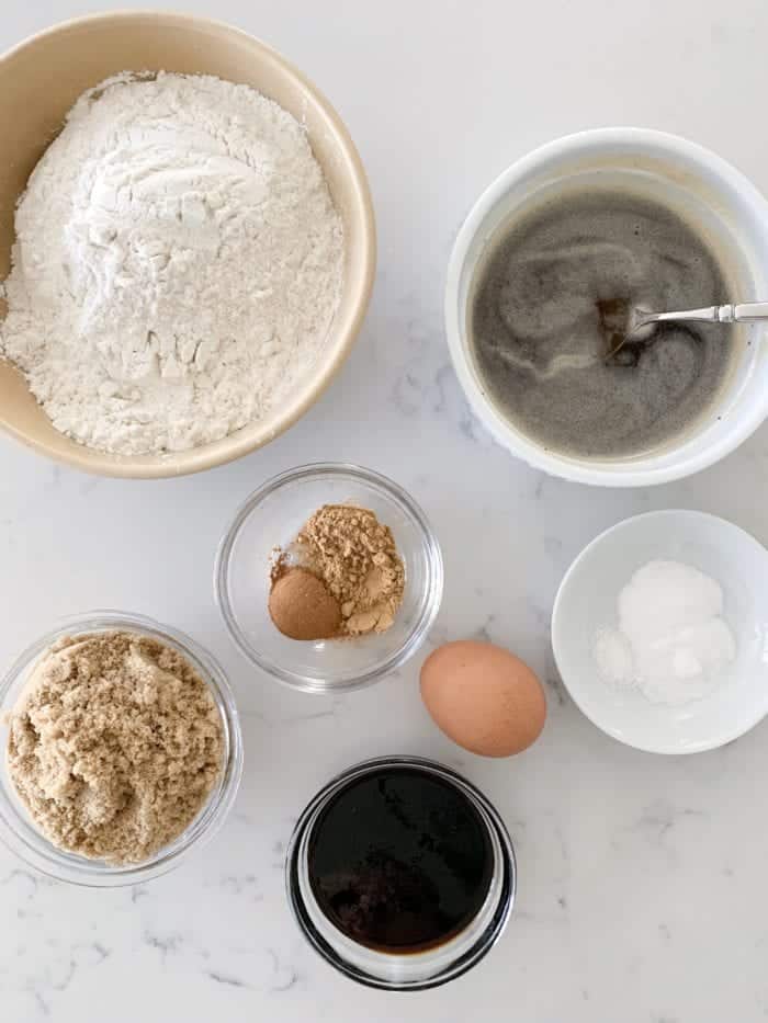 ingredients for gingersnap cookies