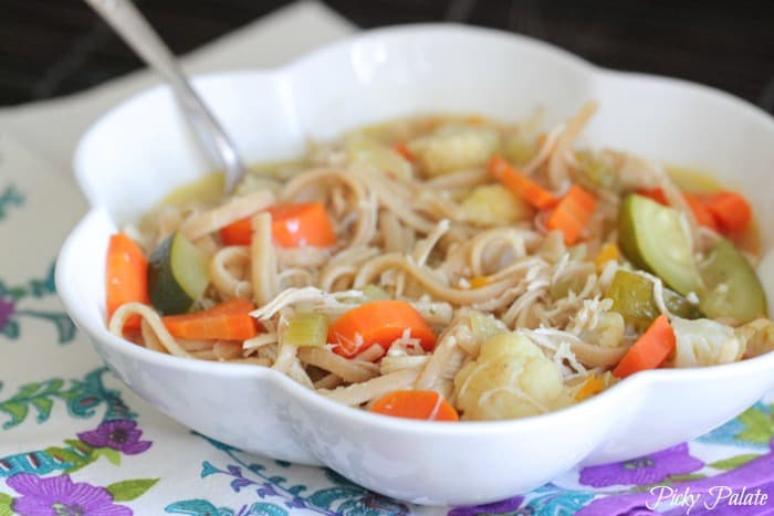 Classic Chicken Noodle Soup with Roasted Vegetables 2