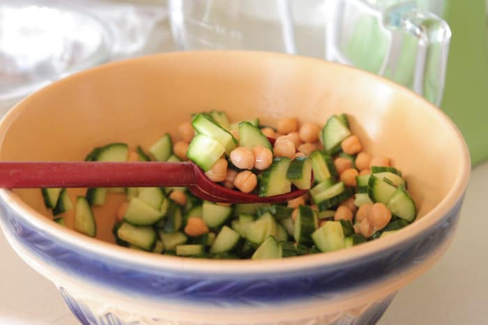 Creamy Feta Greek Style Cucumber Pasta Salad-5