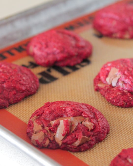 Red Velvet Cake Mix Cookies