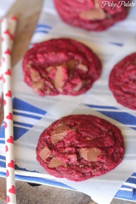 Red Velvet Cake Mix Cookies