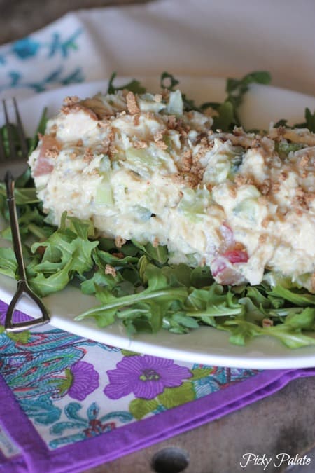 Ensalada de pollo de yogur griego delgado
