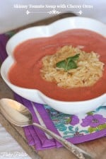 Skinny Tomato Soup with Cheesy Orzo