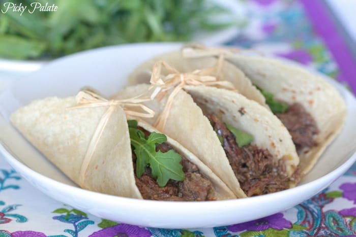 shredded beef tacos