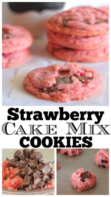 strawberry cake mix cookies