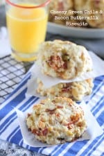 Cheesy Green Chile and Bacon Buttermilk Biscuits
