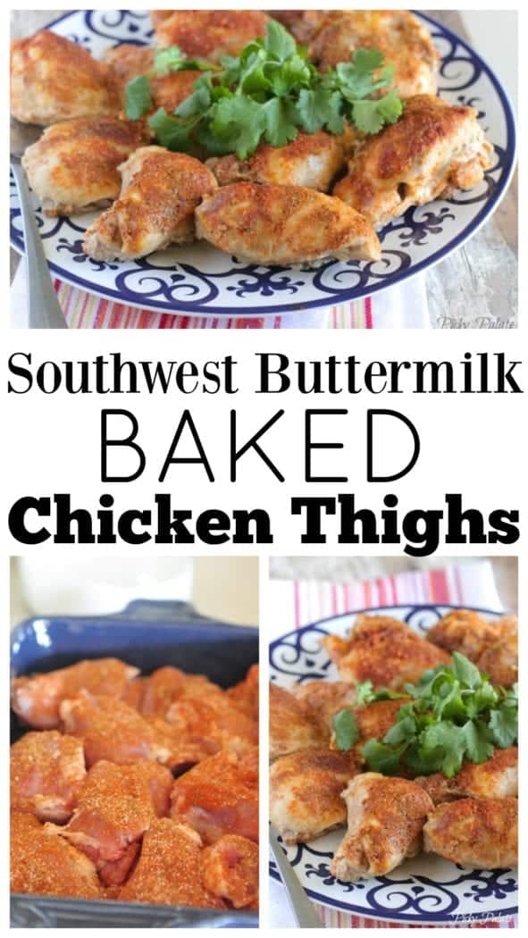 Photo collage of Baked Chicken Thighs