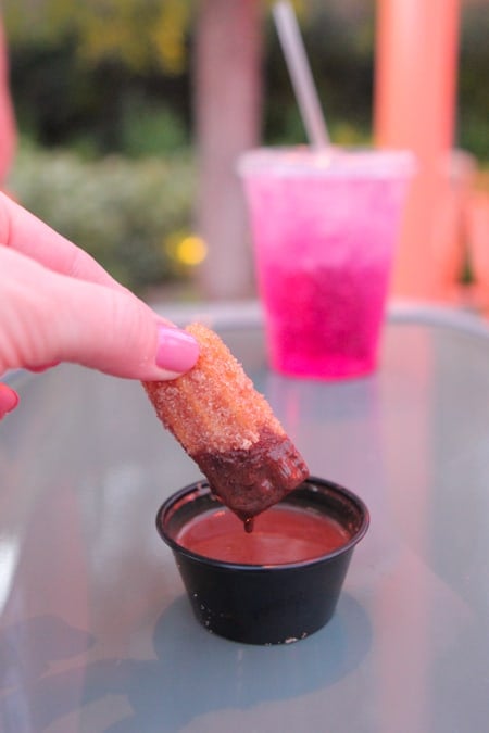 Churro Bites with Chocolate Sauce