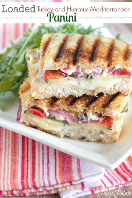 Loaded Turkey and Hummus Mediterranean Panini