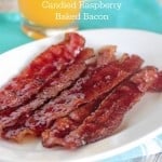 Candied Raspberry Baked Bacon