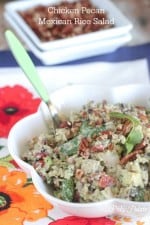 Chicken Pecan Mexican Rice Salad