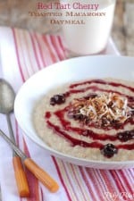 Red Tart Cherry Toasted Macaroon Oatmeal