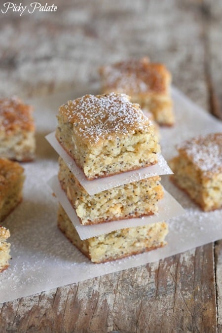 White Chocolate Limón Amapola Blondies