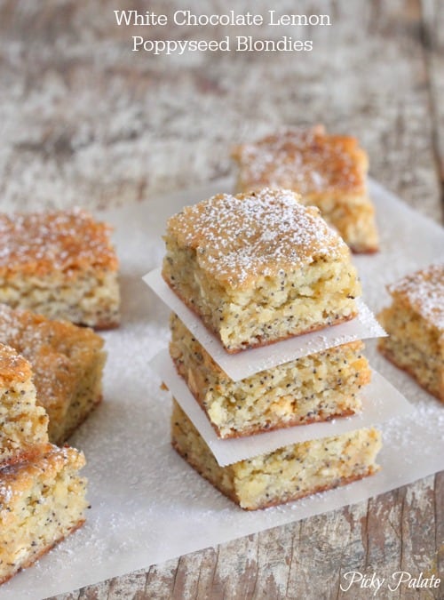 White Chocolate Limón Amapola Blondies