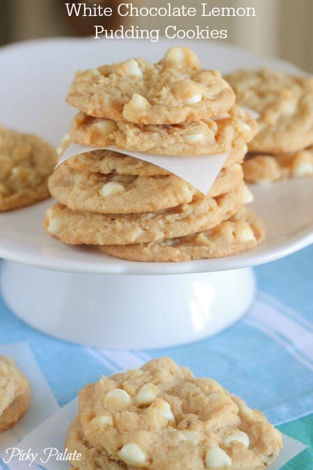 White Chocolate Lemon Pudding Cookies