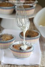 Brown Butter Blueberry Banana Bread Muffins