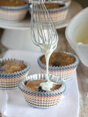 Brown Butter Blueberry Banana Bread Muffins
