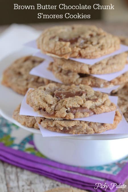 Brown Butter S'mores Cookies