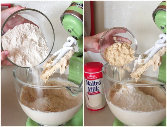 add dry ingredients to mixing bowl