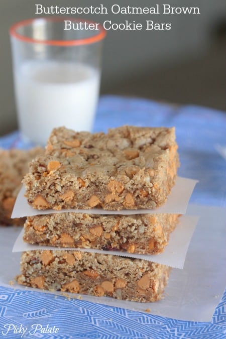 Butterscotch Oatmeal Brown Butter Bars