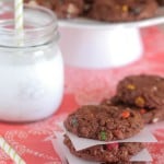 Double Chocolate M and M Cookies