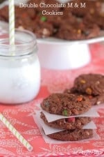 Double Chocolate M and M Cookies