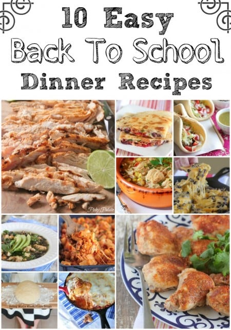 10 recetas fáciles para la cena de regreso a la escuela